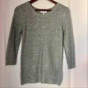 dELiA*s gray sequin sweater